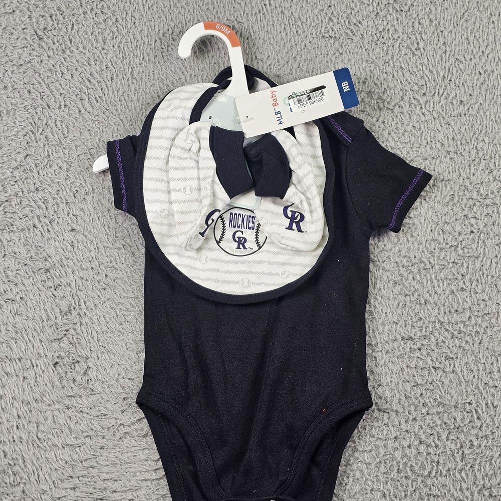 Colorado Rockies Shirt Bodysuit Boys 6-9 Months MLB Baseball Genuine Merchandise